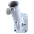 Adjustable White Aluminum Bracket for 1" Flagpole